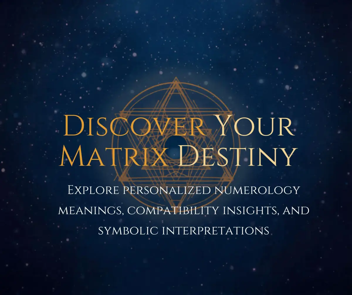 Matrix Destiny numerology chart and symbolic interpretation illustration
