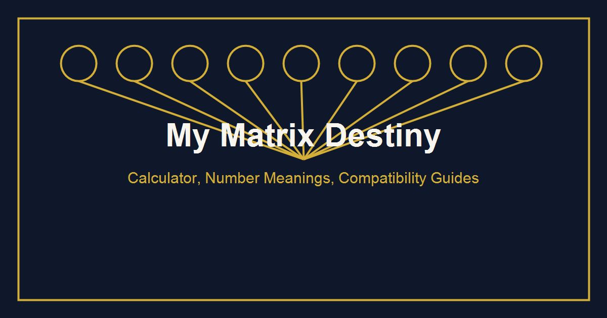 Mathrisk Destiny Matrix Destiny Chart Explained | My Matrix Destiny